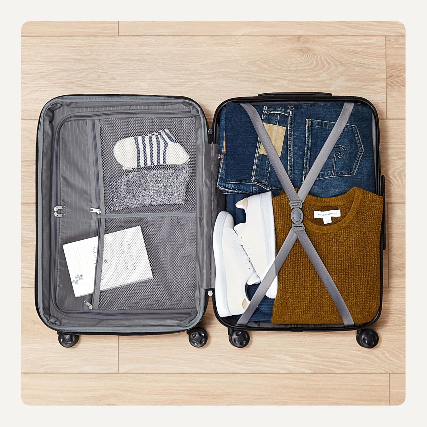 21" Hardside Carry-On Luggage with Spinner Wheels, Expandable for Up to 25% More Space, Scratch-Resistant Hardshell