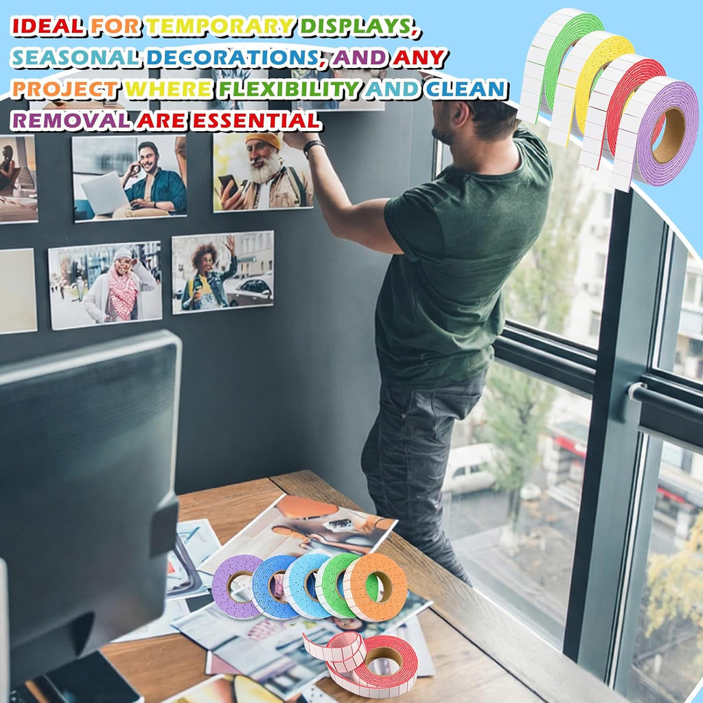 11 Roll Precut Double Sided EVA Foam Tape Colorful Tape Squares