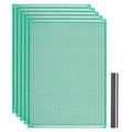 5Pcs 20x15cm PCB Prototype Board w 40-Pin Headers, Green