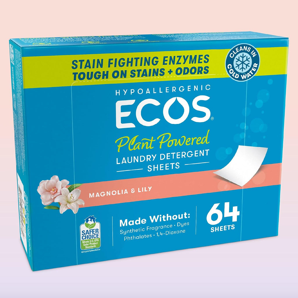 Laundry Detergent Sheets Vegan, No Plastic Jug, No Mess, Liquid Free - Hypoallergenic, Plant Powered Laundry
