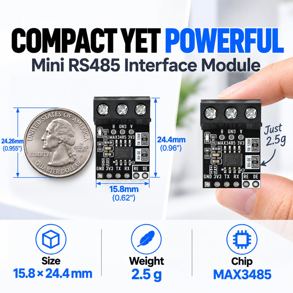 LONELY BINARY 12-Pack RS485 Transceiver Modules, MAX485 & MAX3485 Chips