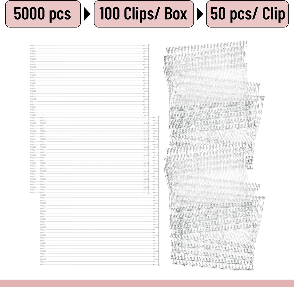 Standard Tagging Gun Fasteners, 3 Inch, 5000 pcs, White