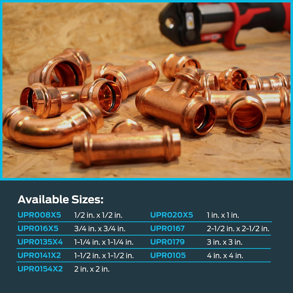 SharkBite 3/4 Inch Coupling, Copper Press Plumbing Fitting, Pack of 5, UPR016X5