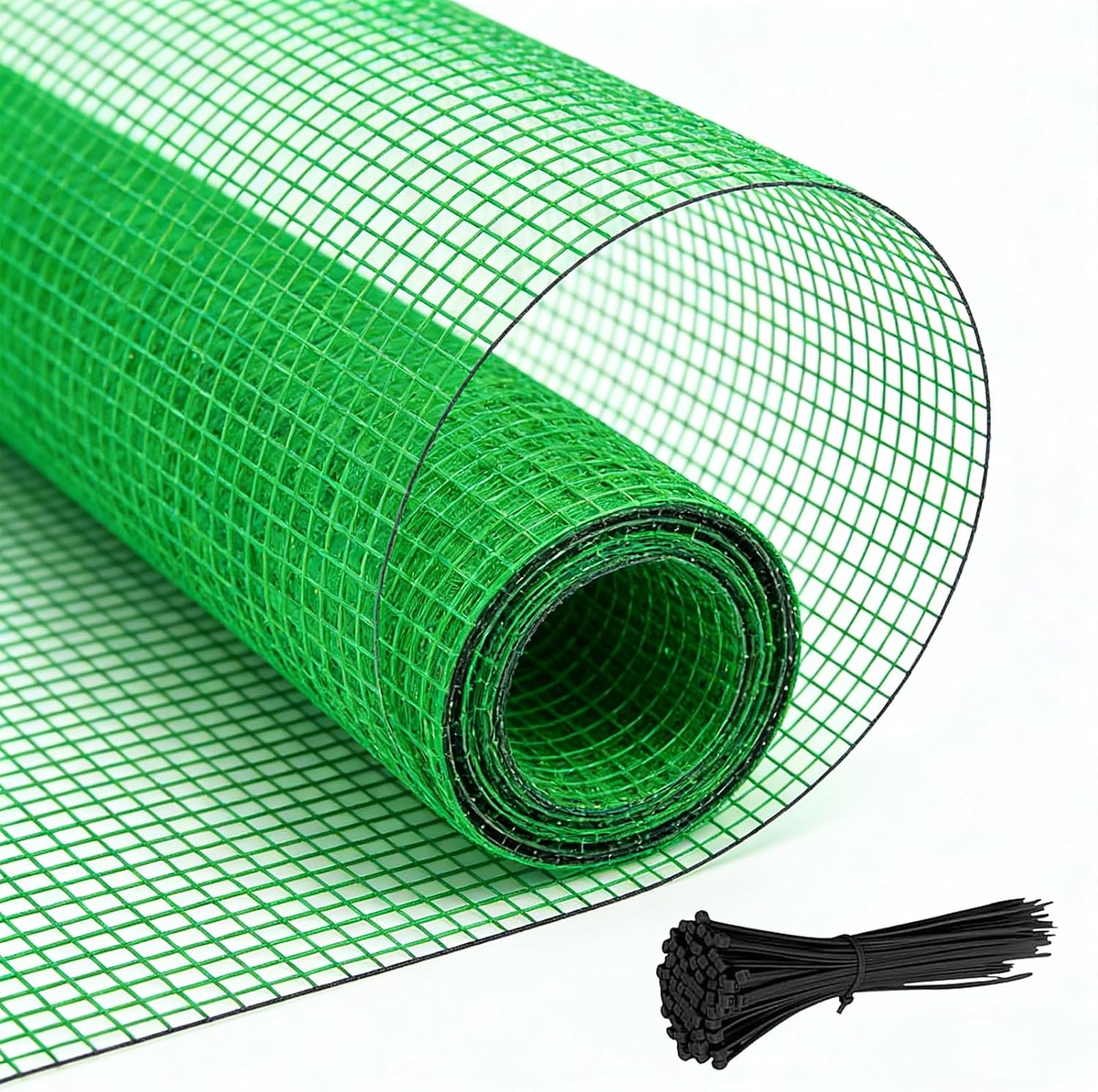 4x100 FT Garden Fence,0.4" Mesh Plastic Fencing Deer Netting Roll