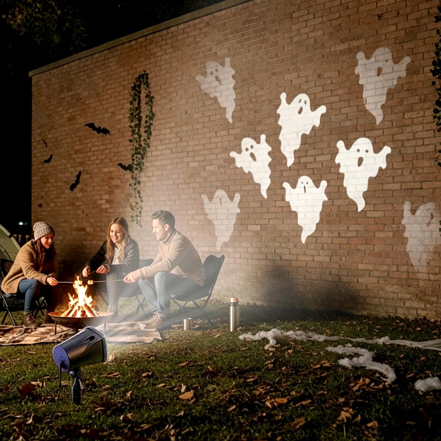 Halloween Projector Lights, Rotating Ghost Projector Halloween Decorations Outdoor, Dynamic Ghost Projector
