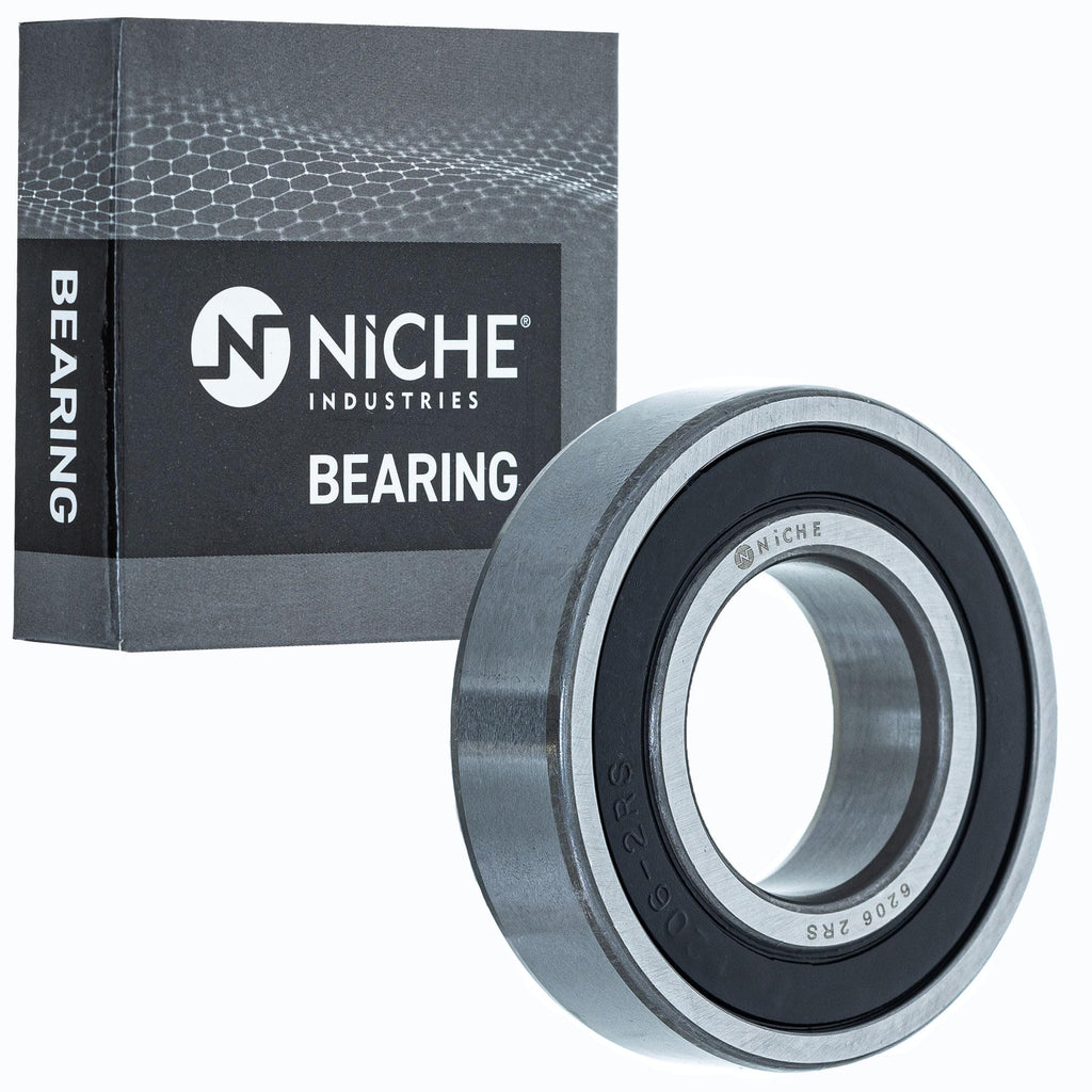NICHE Wheel Bearing 6206-2RS 30x62x16mm Single Row Deep Groove 10 Pack