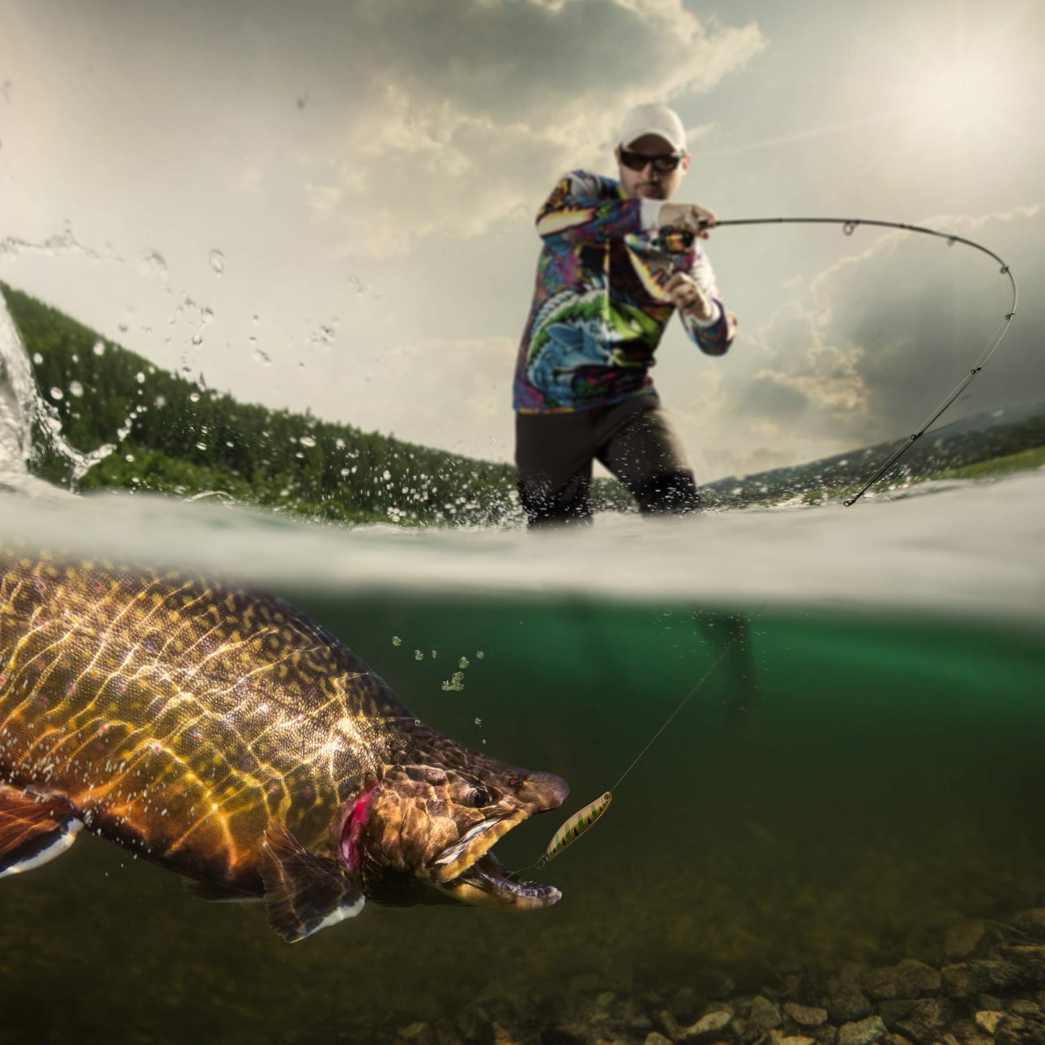 Outdoors Fly Fishing Rod & Reel Combo Starter Kit with Case and Accessories