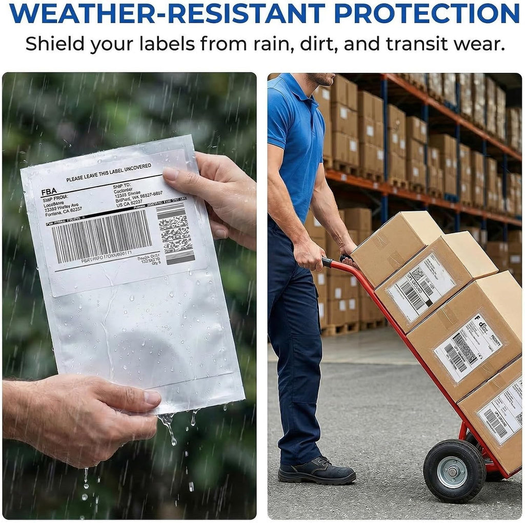300 Pcs Packing List Envelopes 6''x10'', Adhesive Shipping Sleeves Clear Shipping Label Pouches for Mailing
