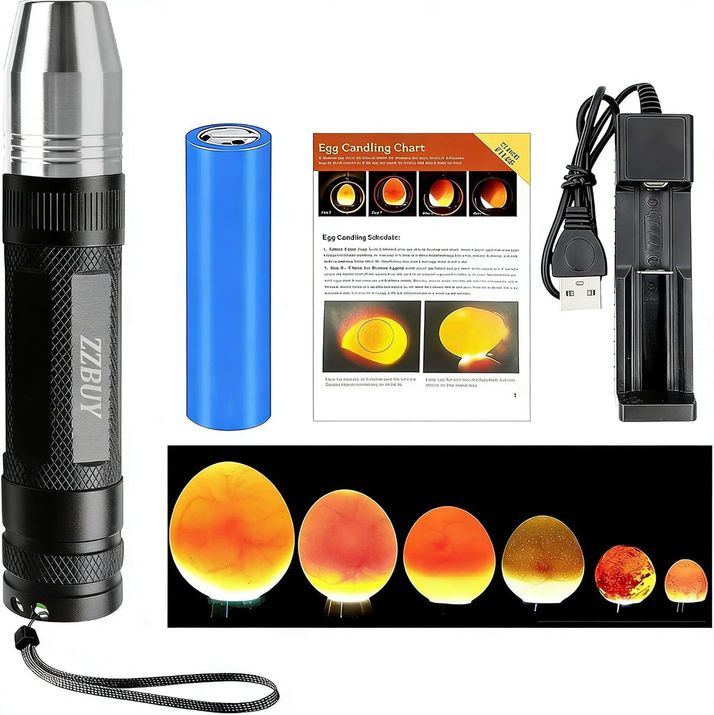 Egg Candler for Chicken Eggs, Rechargeable USB Egg Candling Light