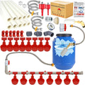 Complete Set Pipeline Automatic Chicken Waterer System(58 Accessories Included)Chicken Water Cups, Chicken