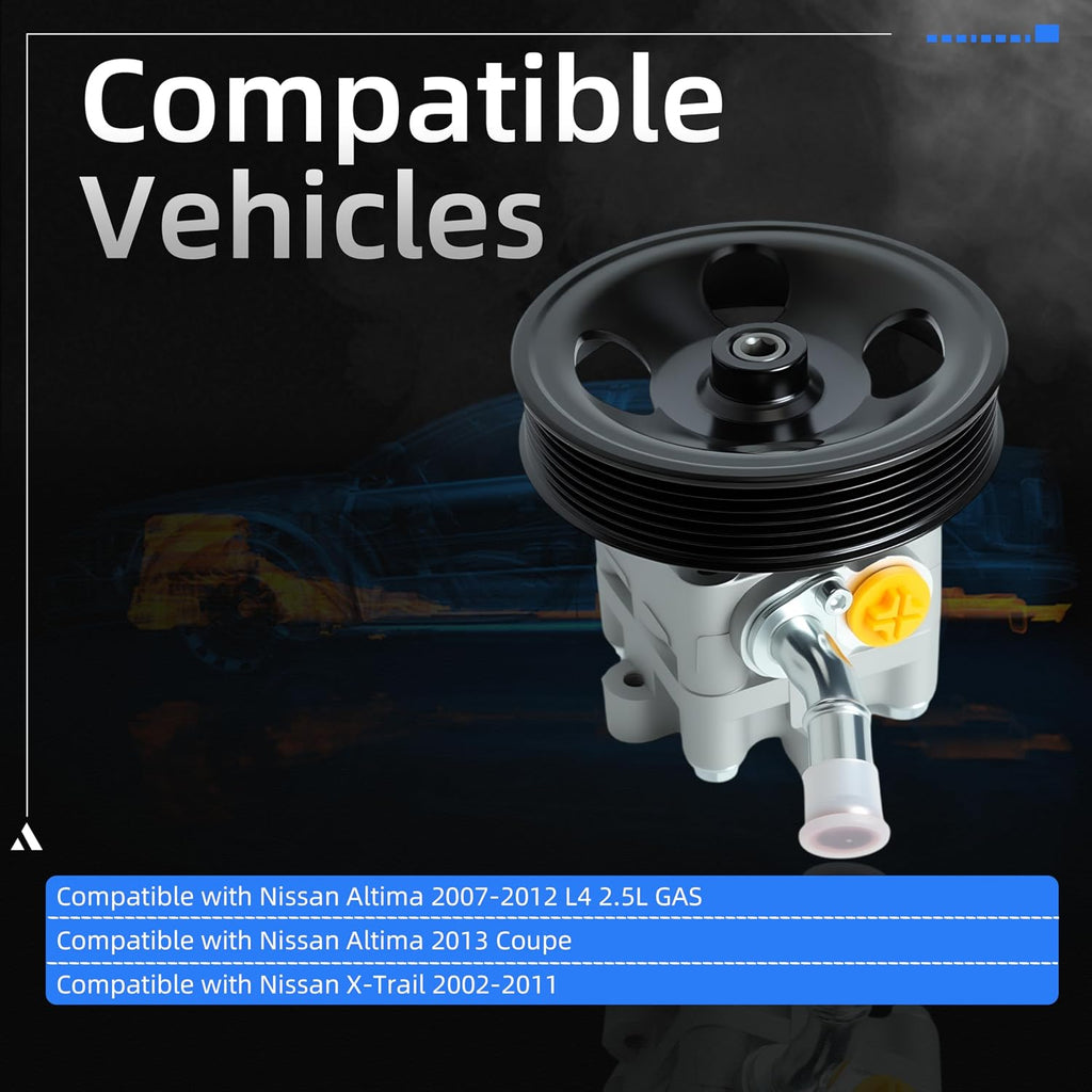 Power Steering Pump with Pulley, for Nissan Alitima 2007-2013