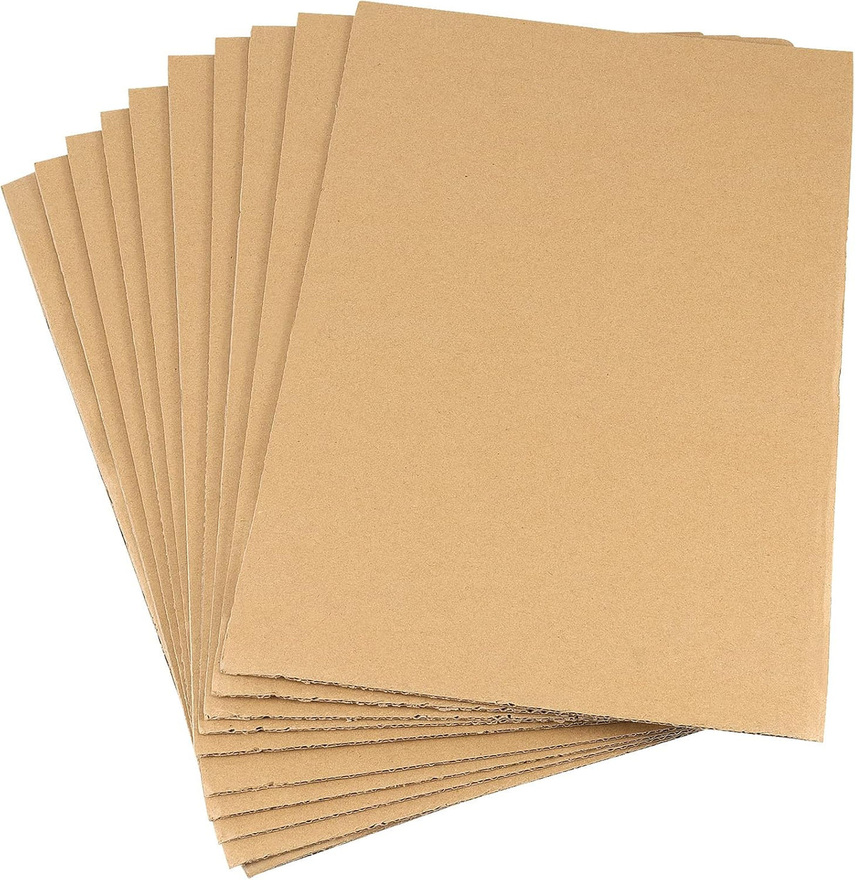 200 Pack 6 x 4 Inch Brown Corrugated Cardboard Sheets, 1.5mm Thick Corrugated Cardboard Sheets Pads for Albums Cover