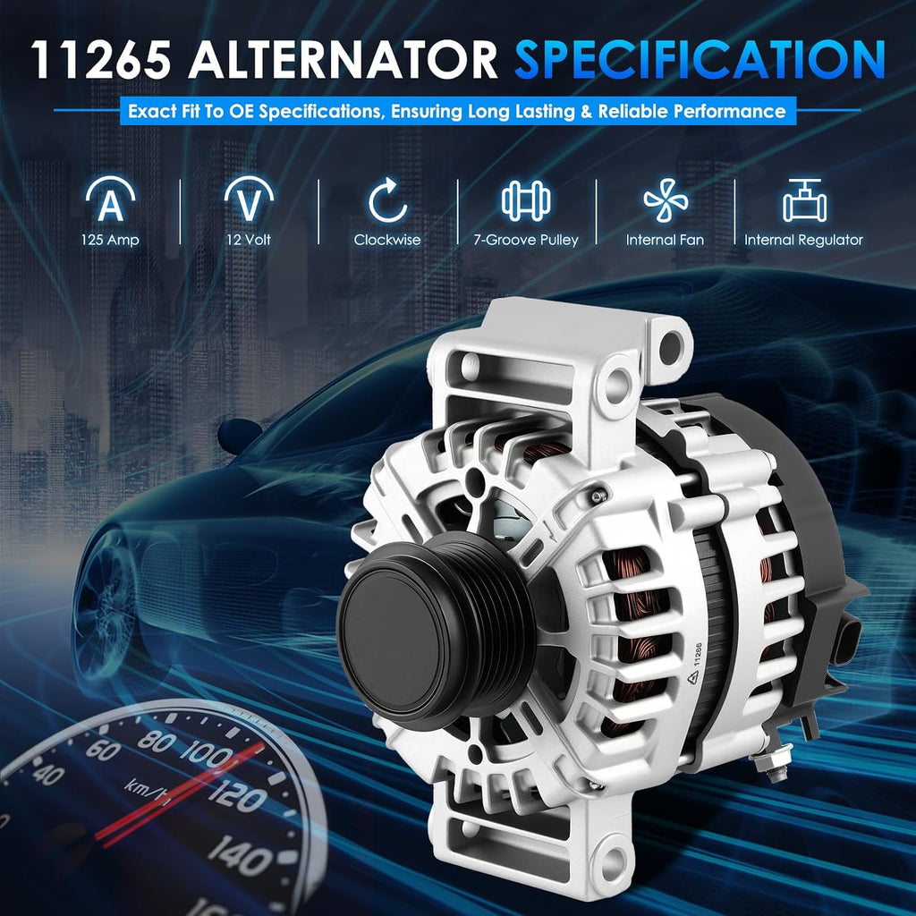 Car Alternator 11265 125A Fit for Chevy-Malibu Cobalt