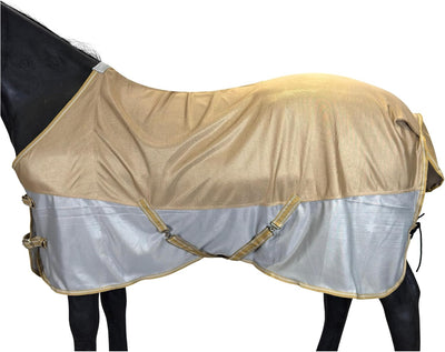 Breathable and UV Protective Tear-Resistant Mesh Horse Fly Sheet Comfy Equine Summer Sheet with Removable Web Leg Straps