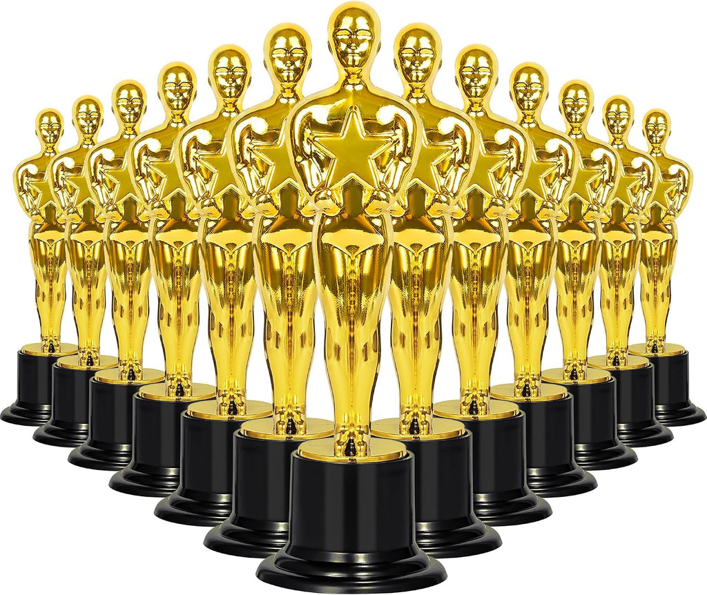 Gold Award Trophy, 24 Pack 6 Inch Trophies for Party Decorations, Game Prize, Award Ceremony, Appreciation Gift