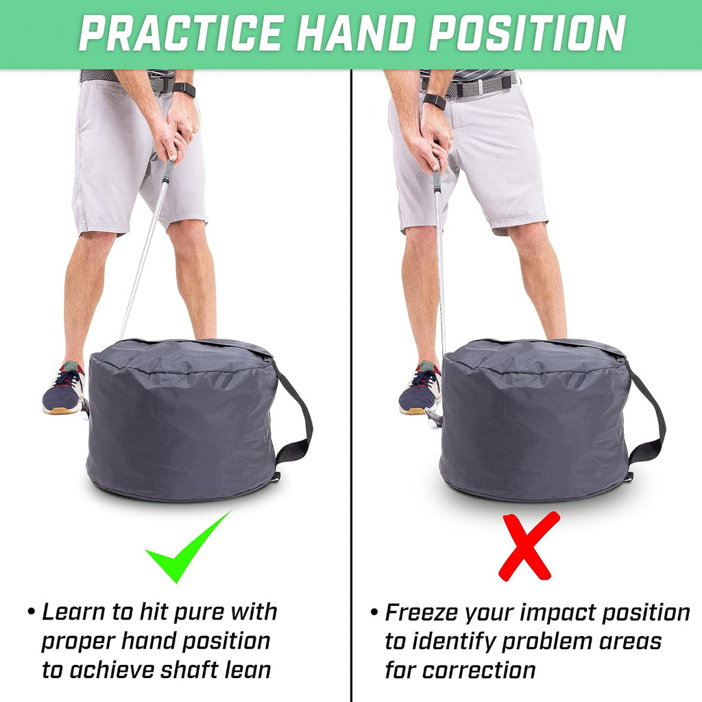 Golf Swing Impact Bag Trainer – Fix Slice & Hook, Improve Ball Striking & Compression, Golf Swing Trainer Aid for