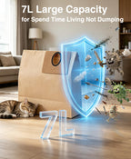 Touchless Vacuum Automatic Dustpan, 6-Pack Dustbags, 20Kpa Suction, 2 Modes