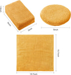 12 Pack Microfiber Applicator Pad Microfiber Sponge for Car Include Round Wax Microfiber Applicator Rectangle Car