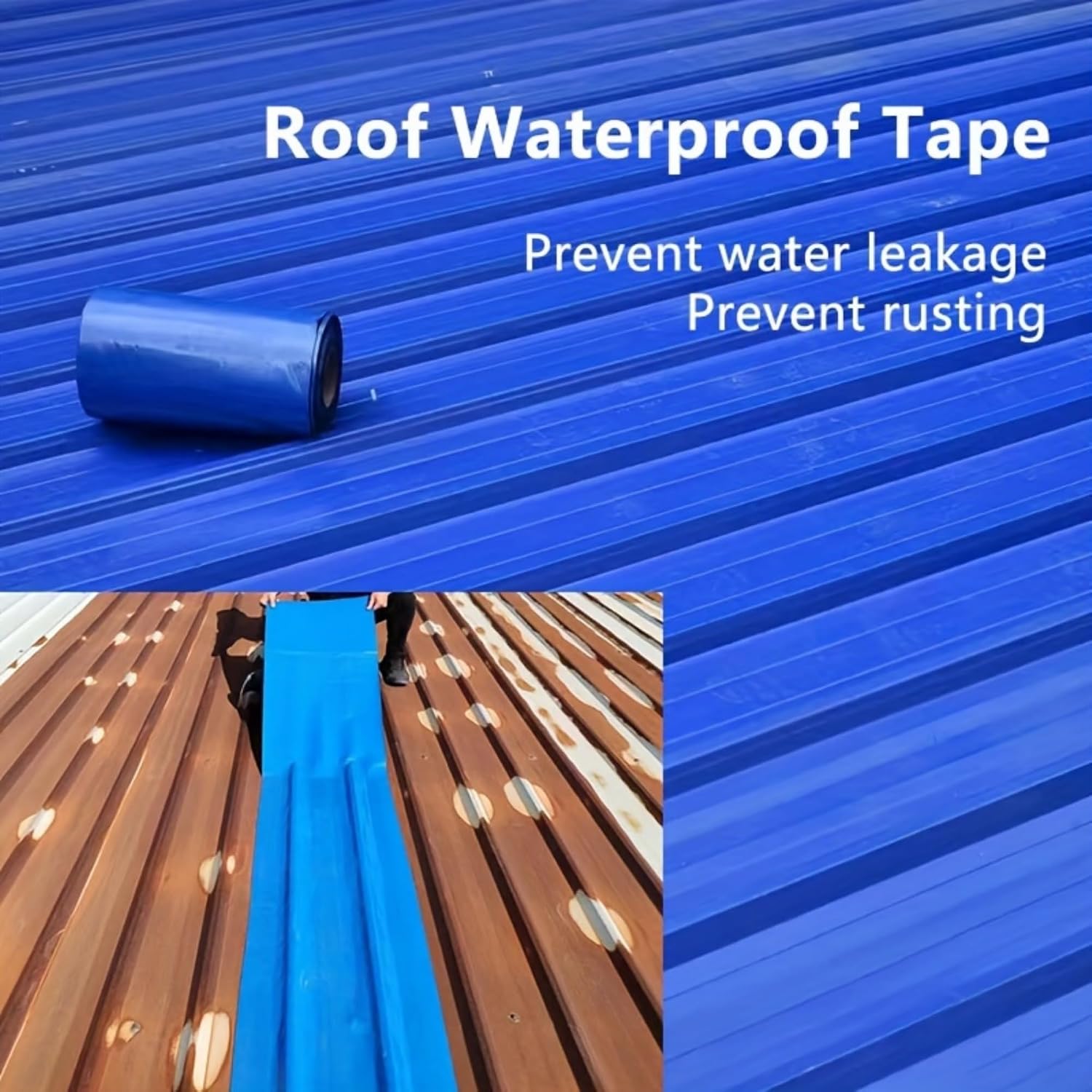 Waterproof Sealant Tape Self Adhesive Rubberized Asphalt Tape for RV Roof Metal Roof Corrugated Roof Leak Repair UV