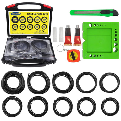 Buna-N O-Ring Splicing Kit, 70A Durometer, Black, SAE & Metric Sizes (1/16, 3/32, 1/8, 3/16, 1/4, 1.5mm,2mm,3mm,4mm,6mm)