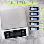 Large Digital Kitchen Scale 66LB 30kg Commercial Food Scale, Silver