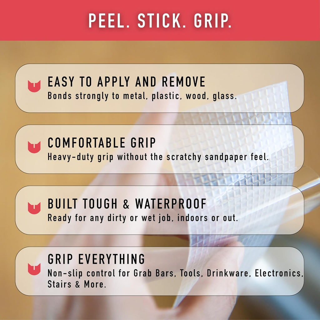 2"x8.5" Grip Tape Strips, Non-Abrasive, Waterproof, Glow