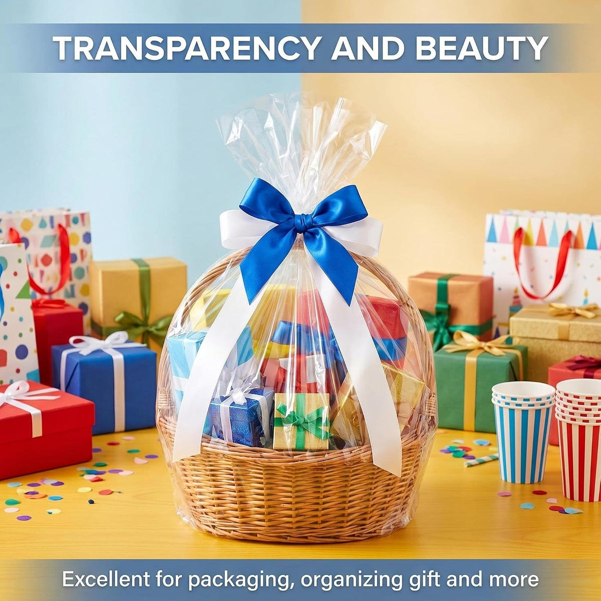 25 Pack Clear Plastic Flat Open Poly Bags 18 x 24 Inch