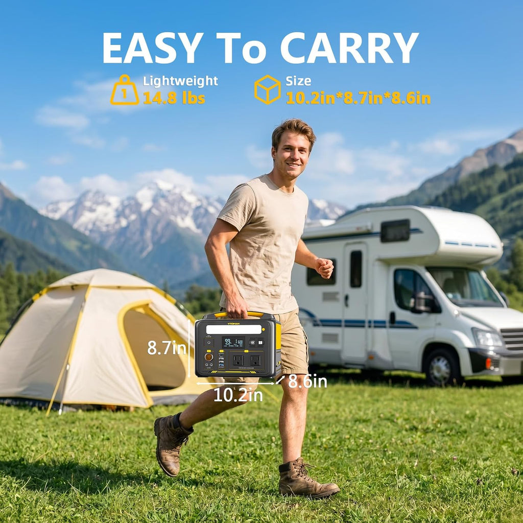 Jump 600X Portable Power Station 600W, 299Wh Solar Generator LiFePO4 Battery Power Station with Jump Start for Car