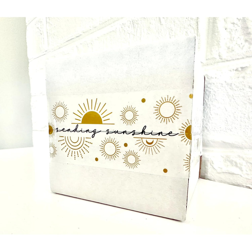 Mailed It Designer Sending Sunshine Packing Tape, Cute Packaging Tape for Small Business Shipping, Bulk Roll 2" x 330 Ft