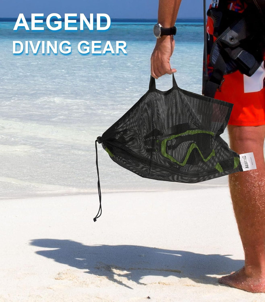 Snorkeling Gear for Adult Kid - Anti-Fog Mask with Top Dry Valve | Panoramic View Anti-Leak Snorkel Set with Travel