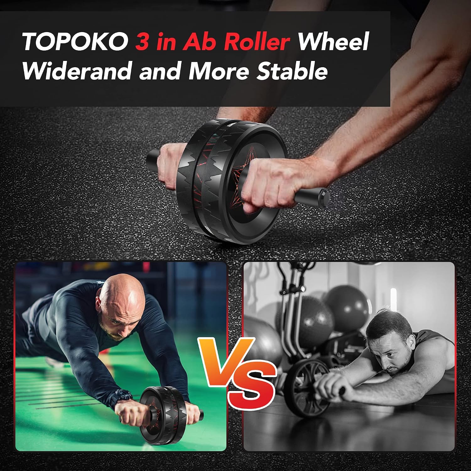 AB Roller Wheel - Ab Roller for Abdominal Workout and Core Strength Training, Portable Ab Wheel Roller Exercise for
