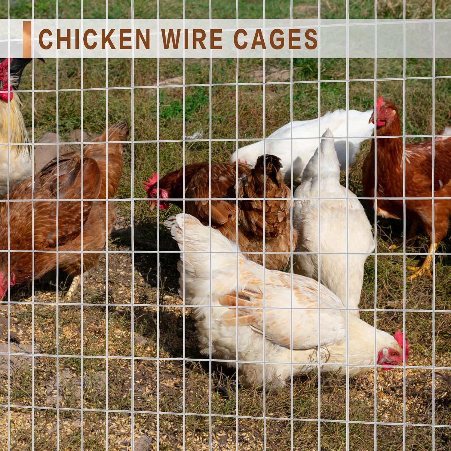 4 ft x 100 ft Galvanized Welded Wire Fence, 16GA Garden Chicken Wire Fence Roll, Mesh Size 2" x 4"Hardware Cloth