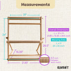 Wooden Weaving Loom, Adjustable Stand (Extra Large)