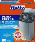 Ultra Strong 13 Gallon Trash Bags, Black Tall Kitchen Trash Bags 13 Gallon Size, Break Resistant Drawstring