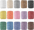 Colorful Bakers Twine, 15 Rolls Cotton String, 2mm 3 Strands