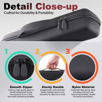 for TYMO CURLPRO Automatic Rotating Curling Iron Hard Travel Case, Black