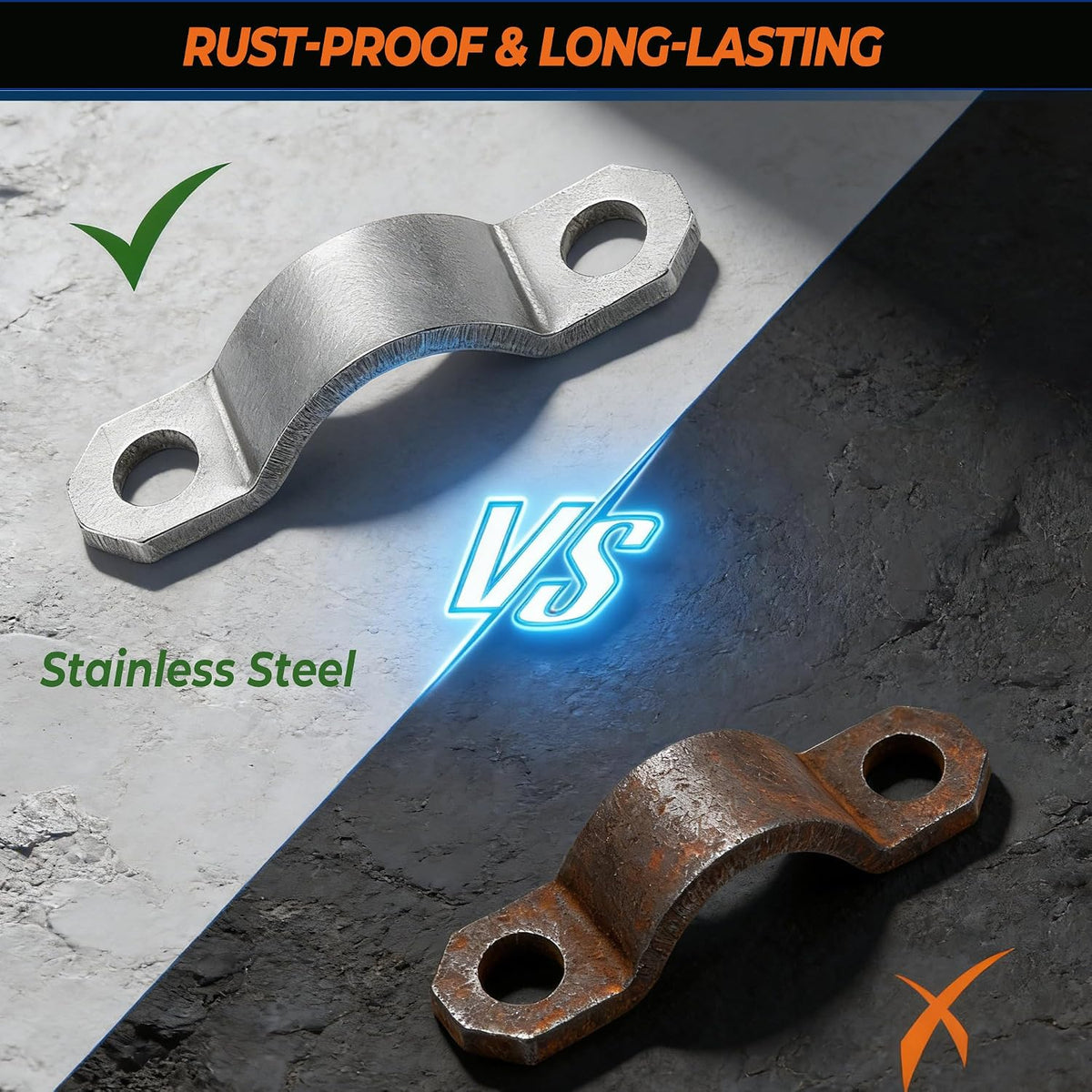 45U0505 Stainless U-Joint Strap Kit for GM 3R Series