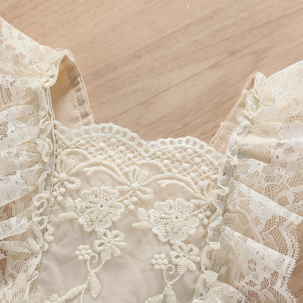 Baby Girl Summer Sleeveless Lace Romper Dress