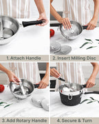 Hungry Artisan Compact Food Mill for Applesauce & Tomato Sauce