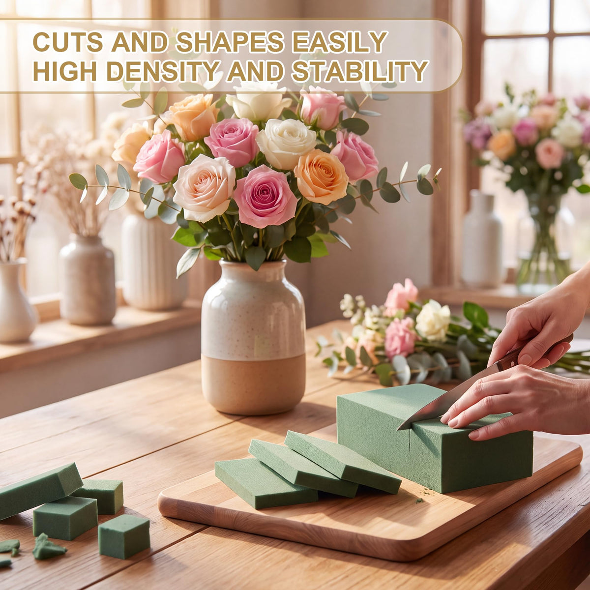 6 Pack Floral Foam Blocks, 5.5"x3.1"x1.6"