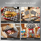 100 Sheets Black and White Checkered Tissue Paper, 10 X 14 inches