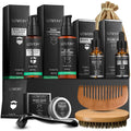 Gifts for Men Beard Grooming Kit, Holiday Gift Beard Kit Set with Beard Oil, Balm, Wash, Brush, Comb & More, Mens