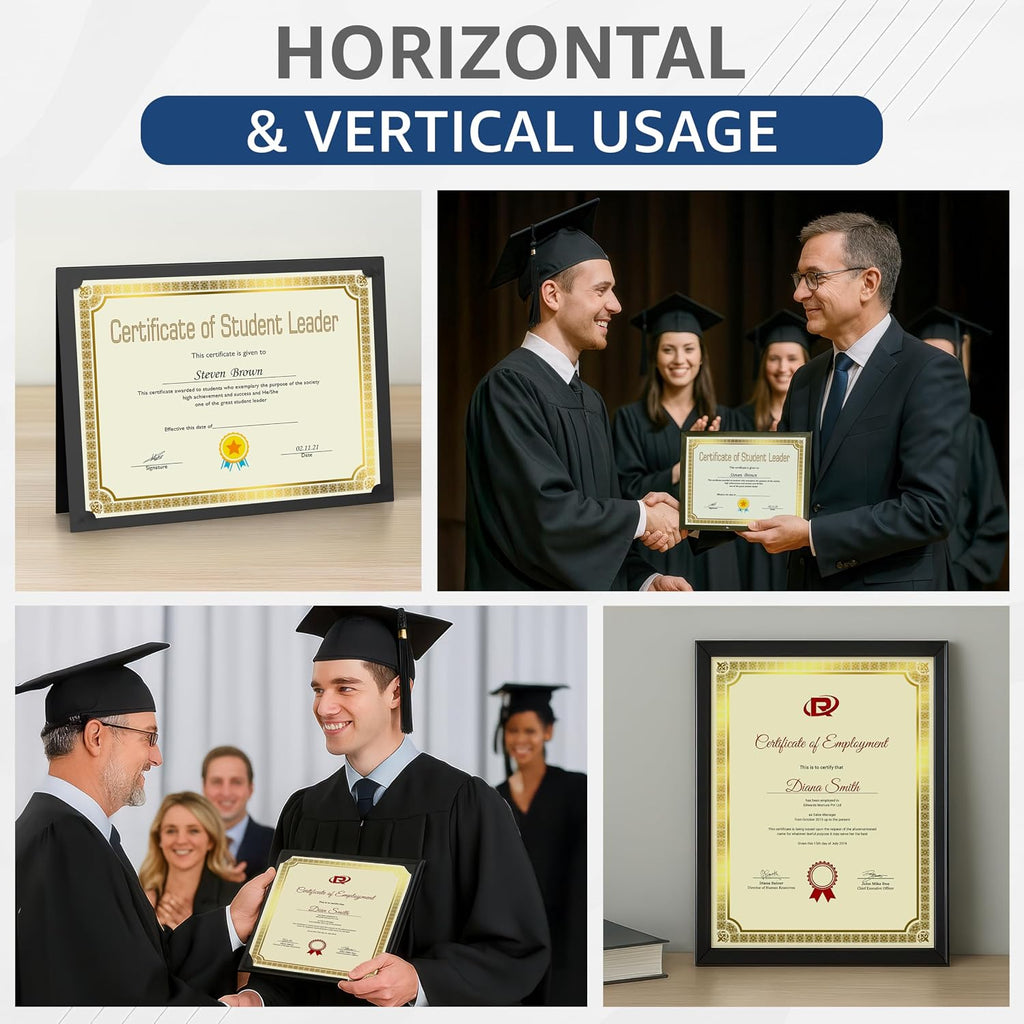 100 Certificate Paper 8.5 x 11 for Printing - Blank Certificate Papers for Award Certificates & Diploma Paper
