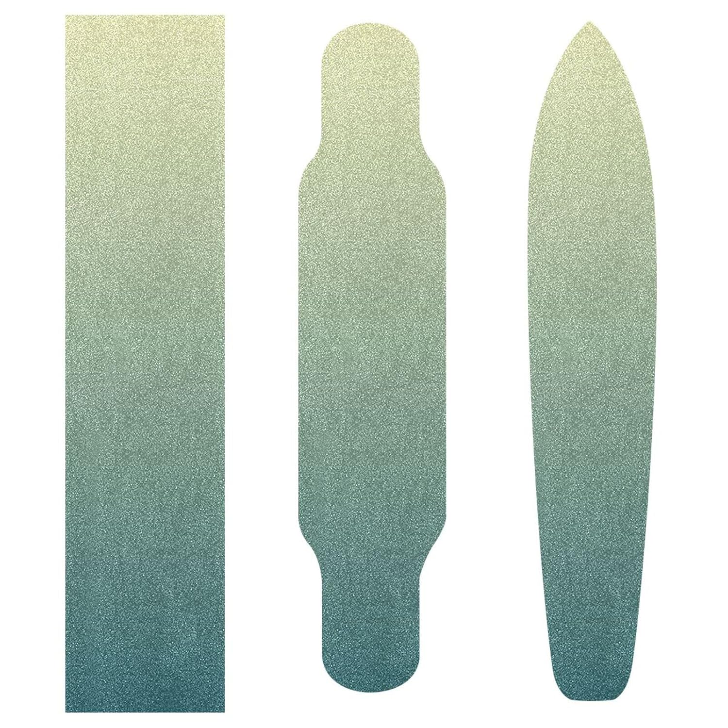 Green Gradient Skateboard Grip Tape Non Slip 44.1"x10.1" Longboard Grip Tapes Scooter Griptape Sheet Sticker Bubble