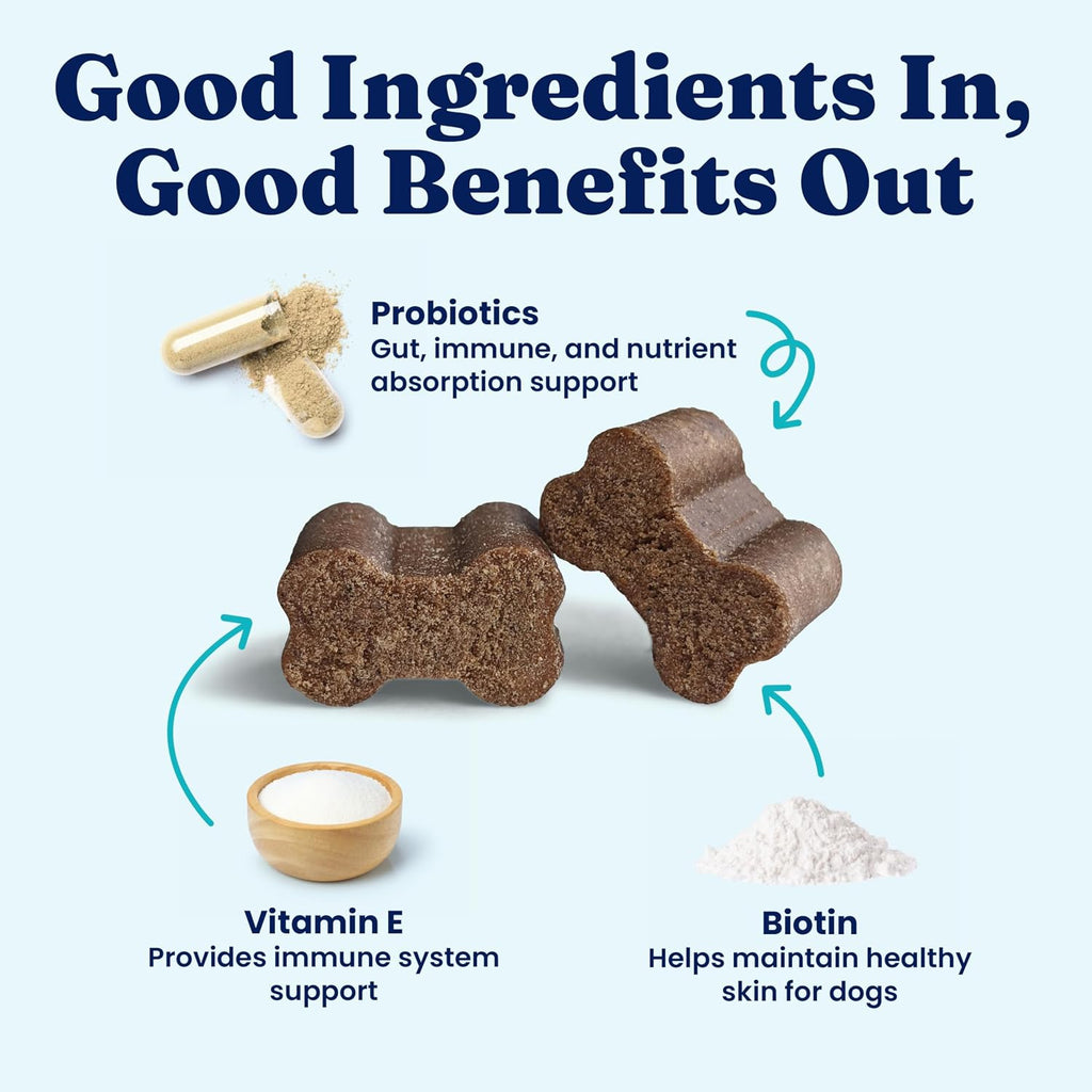 Dog Vitamins, Multivitamin Chews for Immune & Skin, 120ct