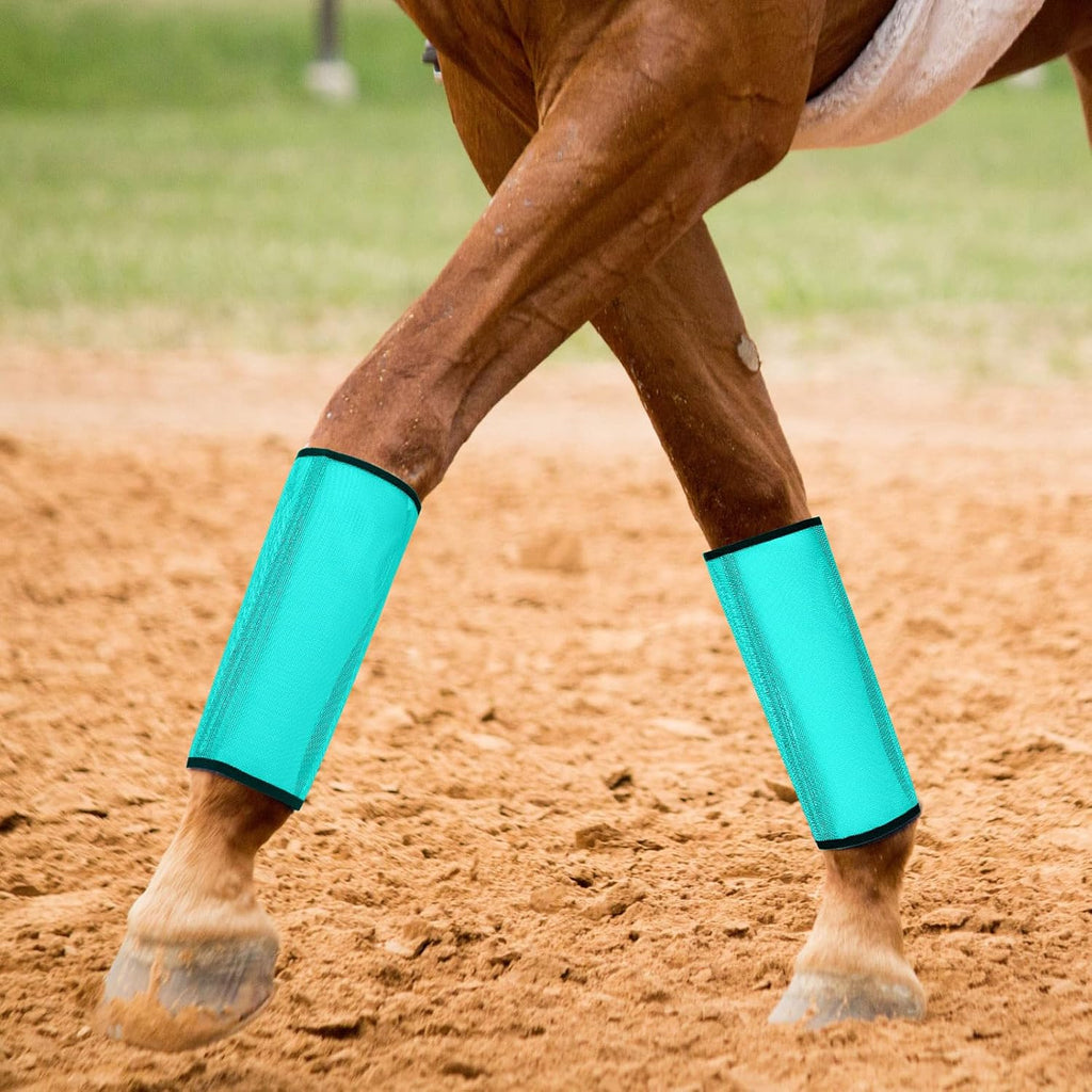 16 Pcs Mesh Fly Boot for Horse, Orange, Pink, Blue and Dutch Green