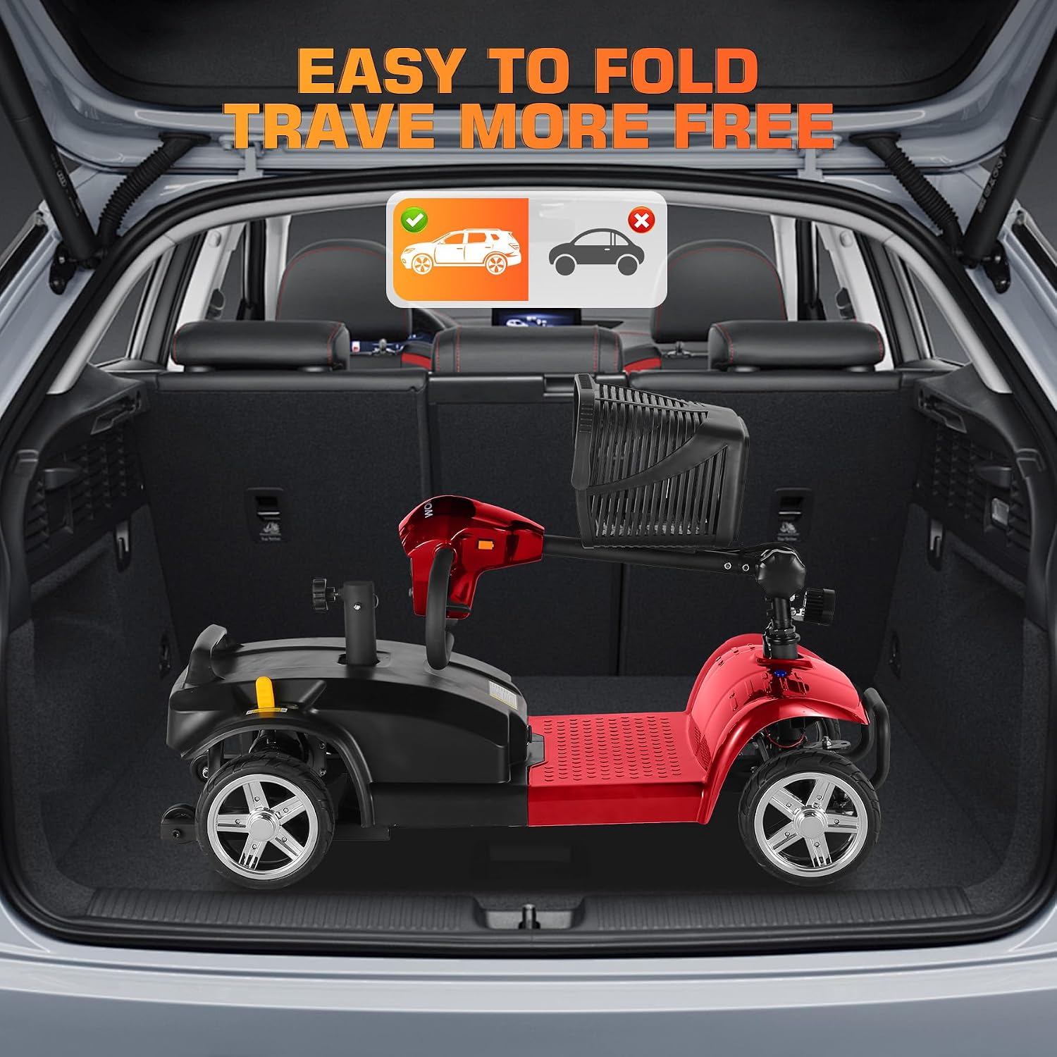 4-Wheel Mobility Scooter for Seniors, Adults, Elderly