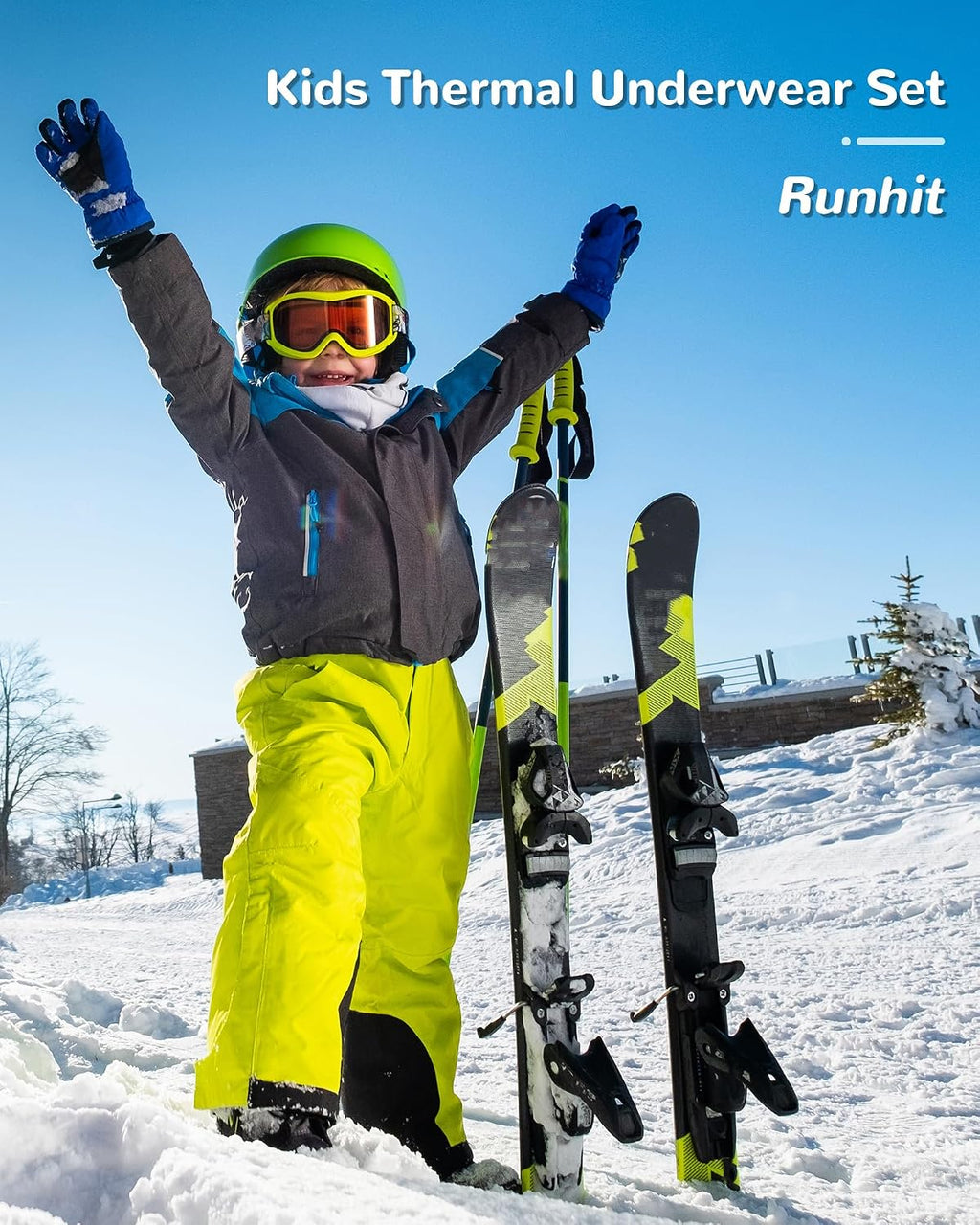Boys Thermal Underwear Set Youth Kids Long Johns Boy Base Layer Soft Thermal Pants Fleece Lined Long Sleeve Shirt