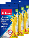HandSaver Reuseable Rubber Cleaning Gloves (Small, 3 Pairs), Everyday Protection Reusable Household Gloves