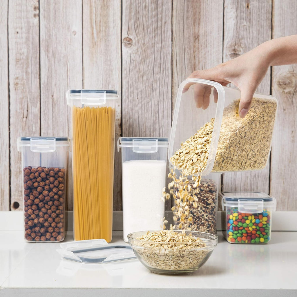 Airtight Food Storage Containers with Lids, 7 PCS BPA Free Kitchen Canisters for Spaghetti, Pasta, Dry Food, Flour